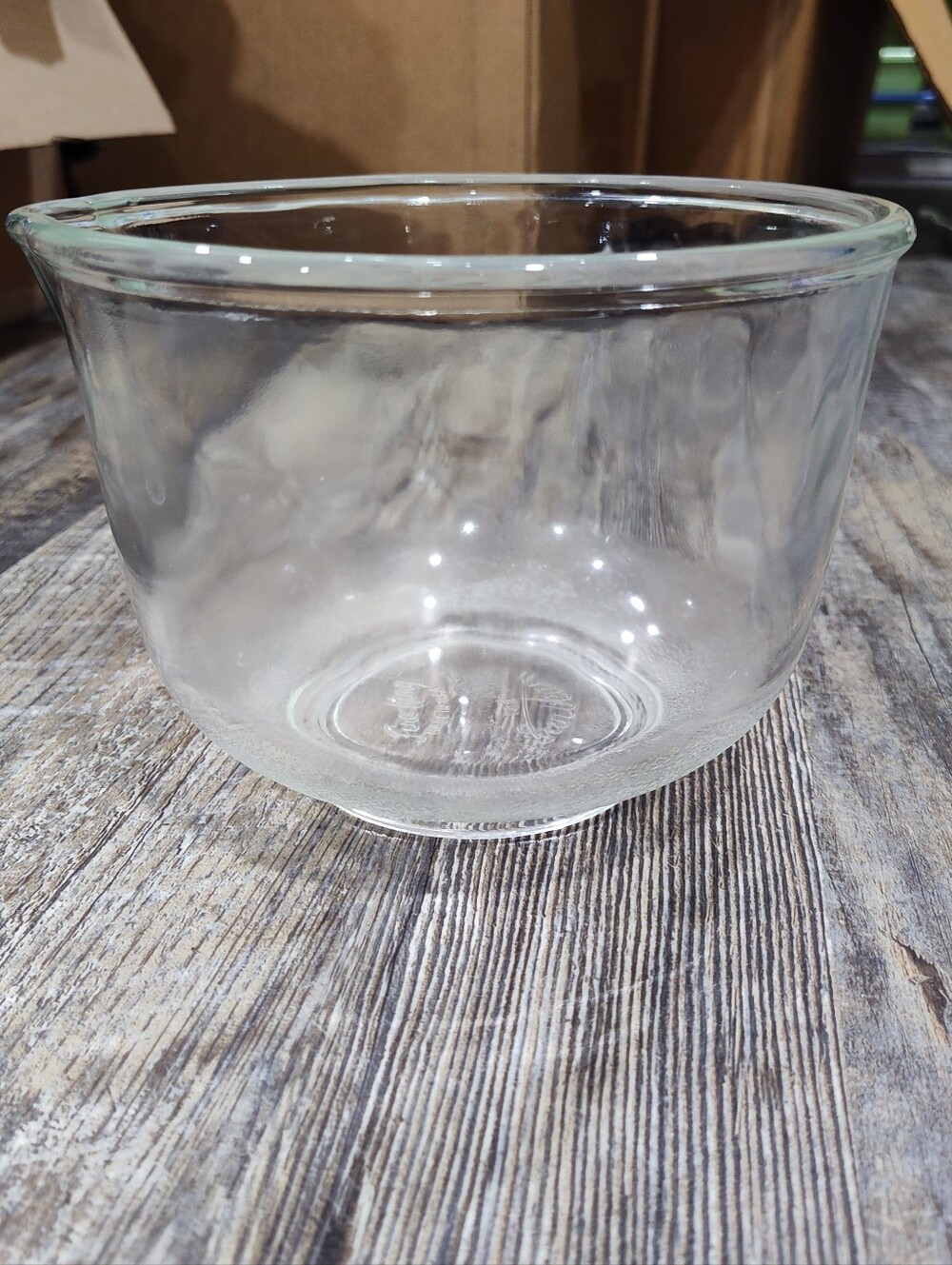 Fire King Clear Glass Mixing Bowl For Sunbeam Mixmaster Mixer Original 6-1/2 X 5